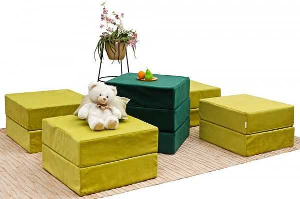 Раскладной пуф-кровать — мобильный и удобный, не занимает много пространства и обеспечивает дополнительное место для сидения Данная модель отличается от