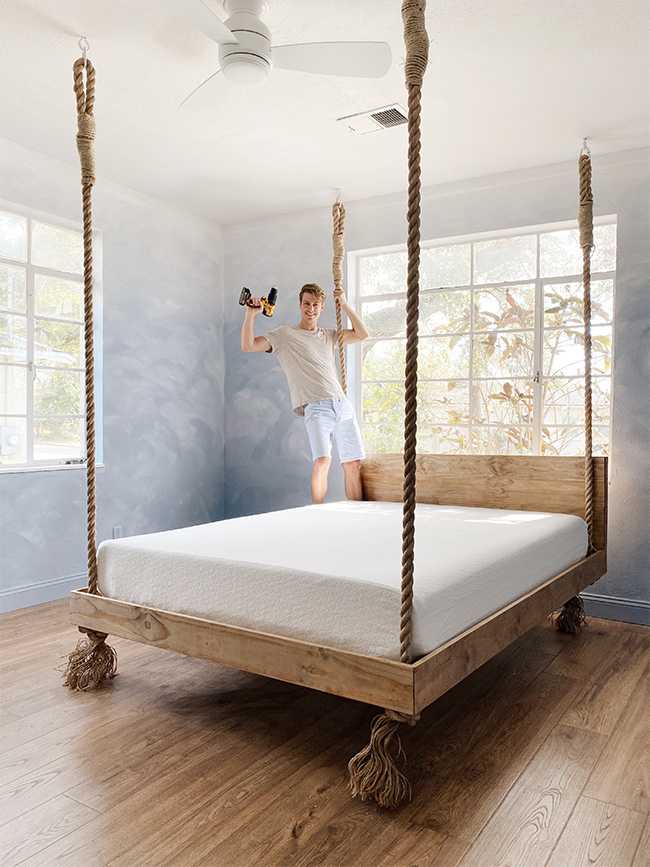 Подвесная кровать своими руками – райское место для отдыха в вашей квартире!