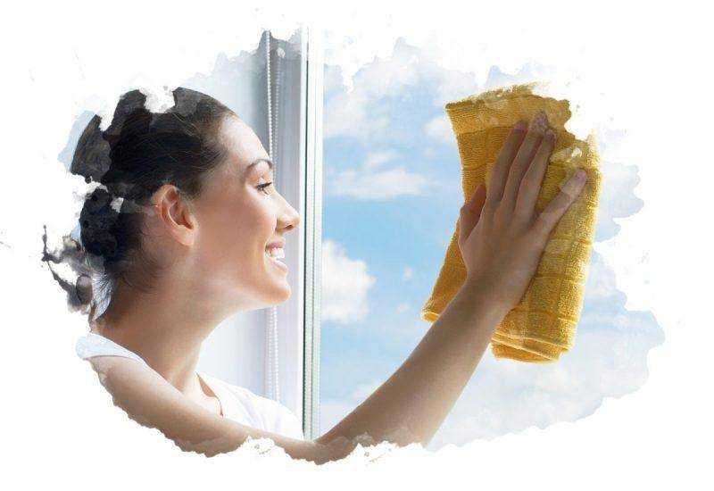 Невымытые окна. Мойка окон. Мытье окон. Лайфхаки для мытья окон. Женщина моет окно.