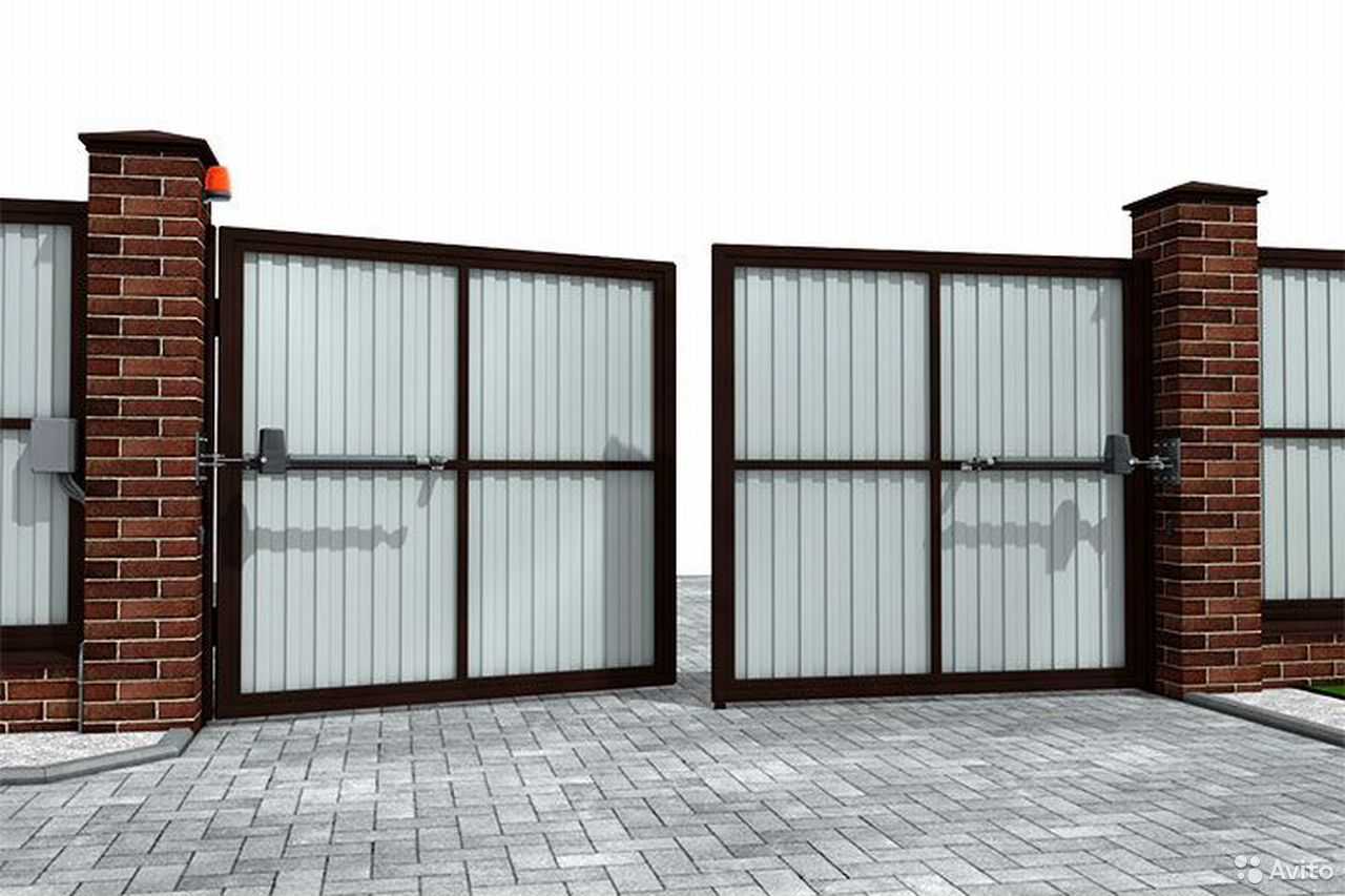 Фото ворота для частного дома с калиткой - moy-instrument.ru - обзор инструмента и техники