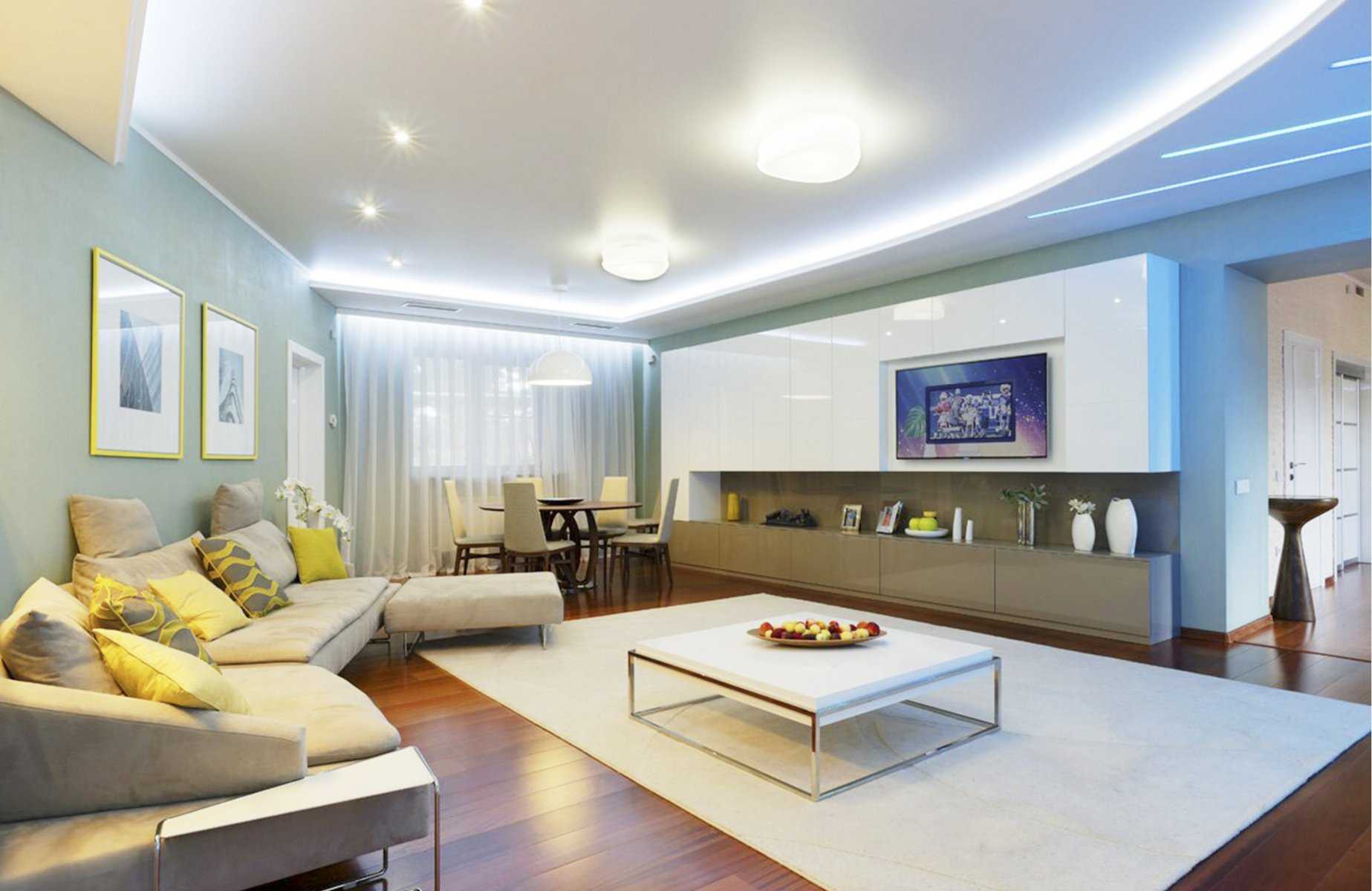 20 вариантов освещение в гостиной: роль света в интерьре зала