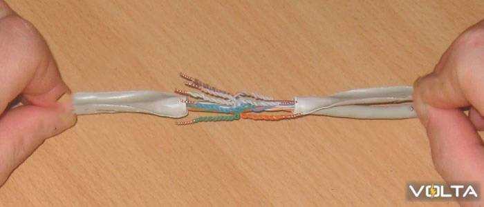 Как соединить любой интернет кабель (витую пару) между собой