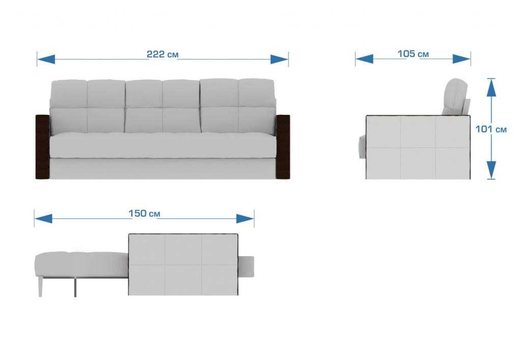 Какие бывают размеры у углового дивана, механизмы трансформации