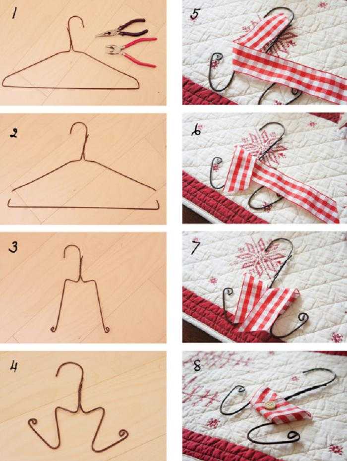 Как сделать из вешалок вешалку для одежды своими руками