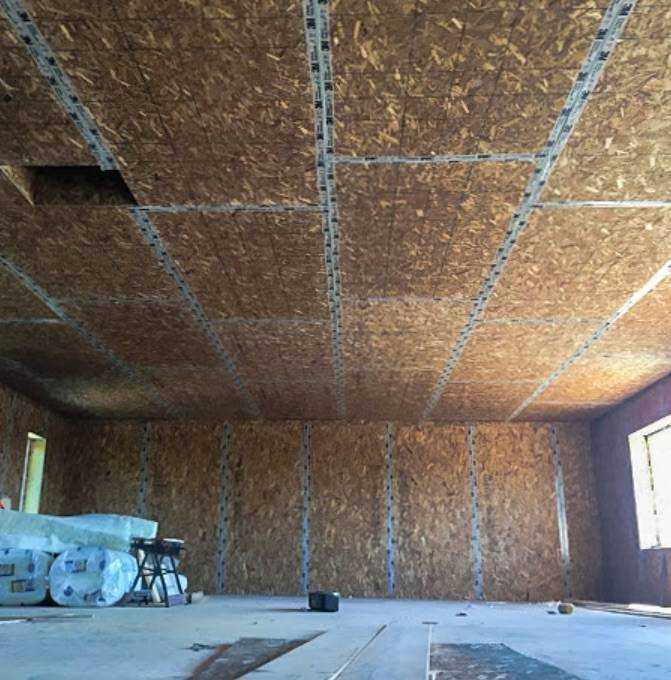 Потолок из осб плит: обрешетка, монтаж, отделка