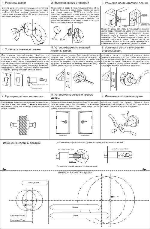 Palladium дверные ручки схема установки
