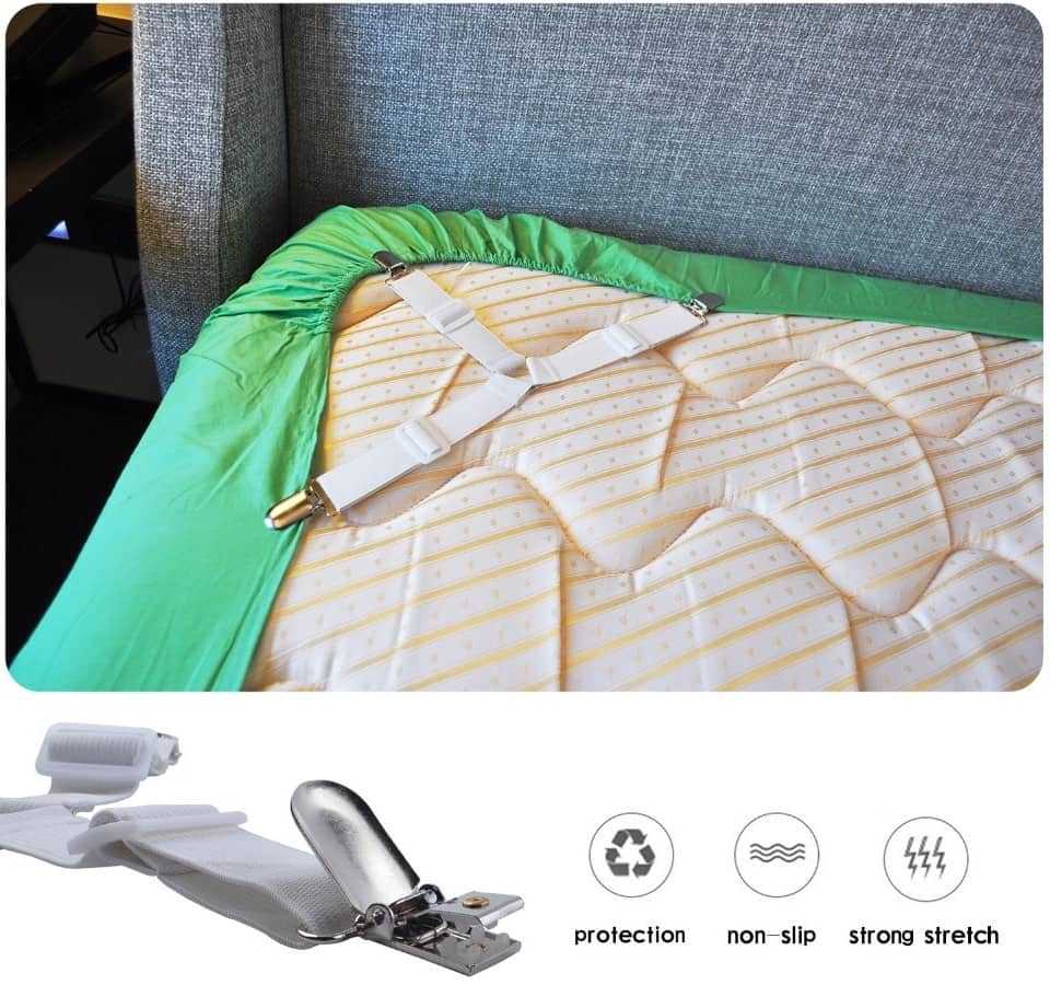 Как закрепить простынь на матрасе, чтобы не сползала: советы и лайфхаки. фиксируем простыню без резинки на кровати и диване
