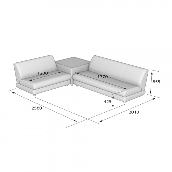Какие существуют размеры маленьких угловых диванов: параметры