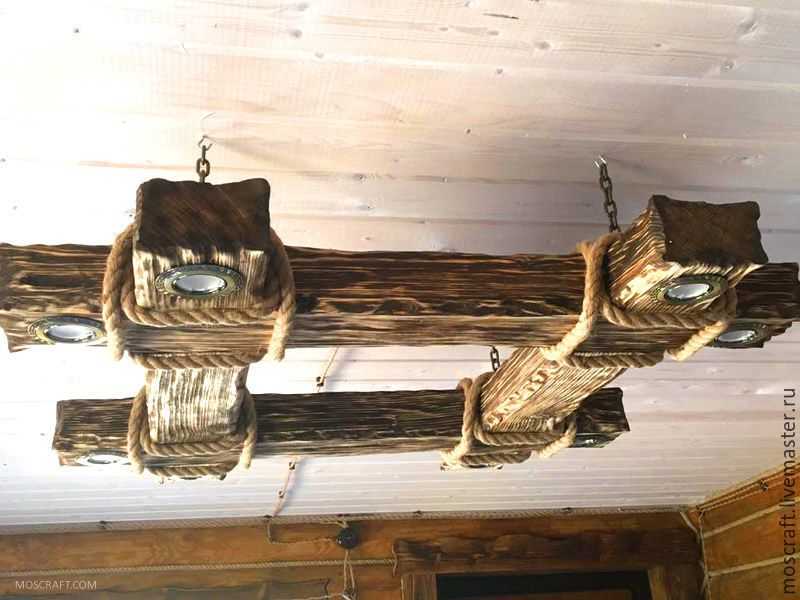 Люстра из дерева своими руками: оригинальные идеи, под старину, для дачи и дома, из веток, инструкция и схемы